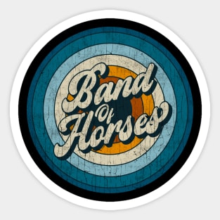 Band Of Horses - Retro Circle Vintage Sticker